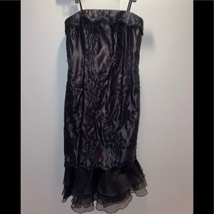 Beautiful black tie dress with cardigan